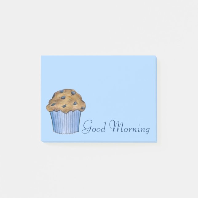 Notas Post-it® Buenos días Desayuno Blueberry Muffin Bakery (Anverso)