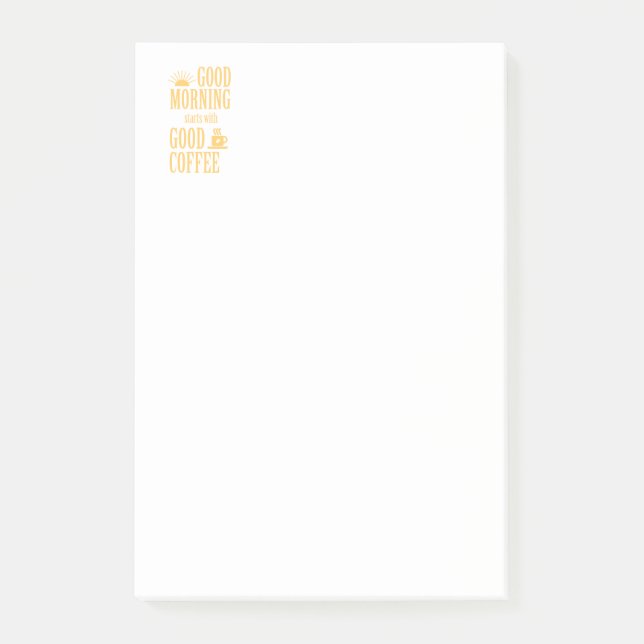 Notas Post-it® Buenos días empieza con buen café (Anverso)