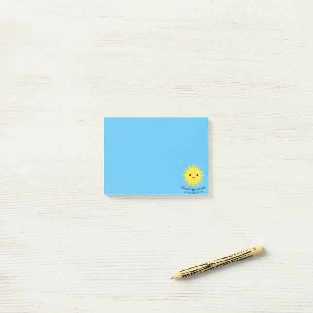 Notas Post-it® Buenos días Sunshine Kawaii Sun (Escritorio)