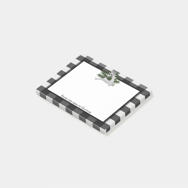 Notas Post-it® Buffalo de reno colocado personalizado (En perspectiva)