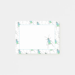 Notas Post-it® Bug de amor del escarabajo del tigre azul