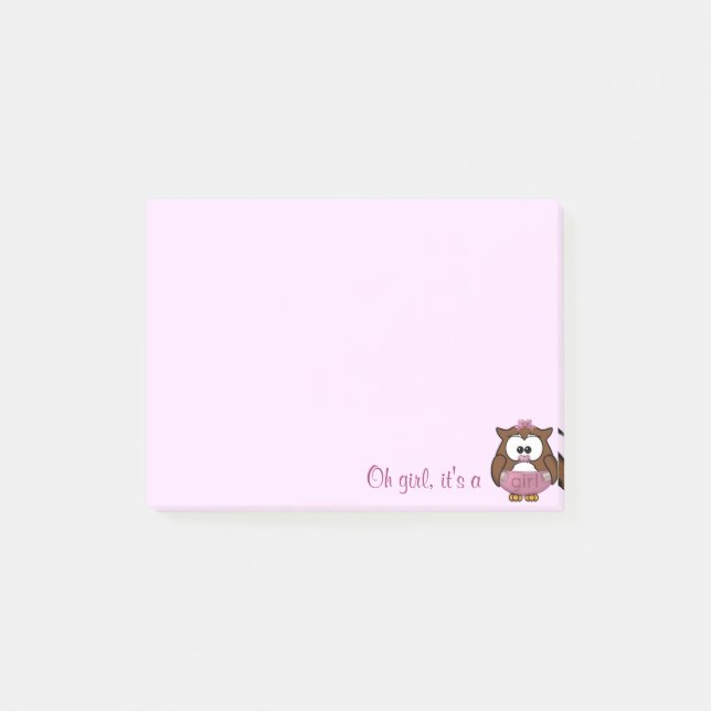 Notas Post-it® búho de princesa (Anverso)