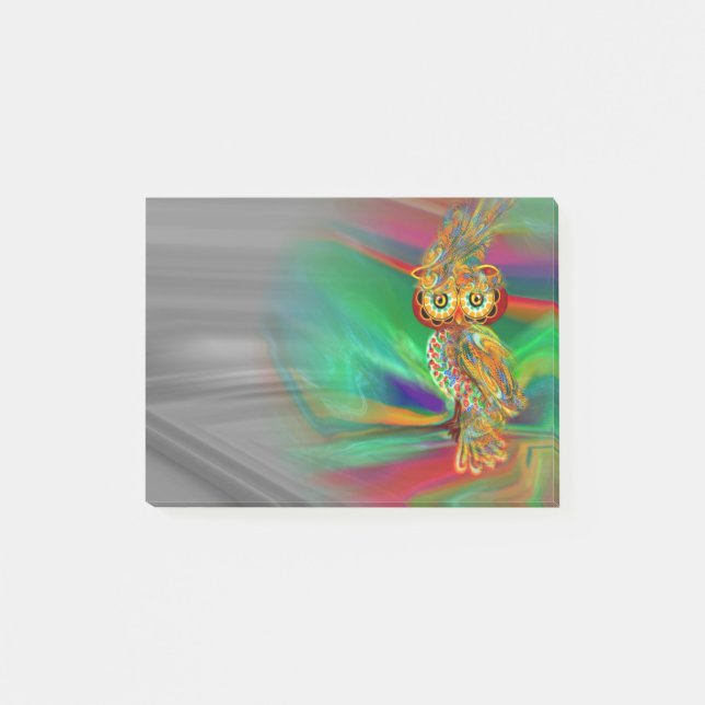 Notas Post-it® Búho tropical de la reina de la moda (Anverso)