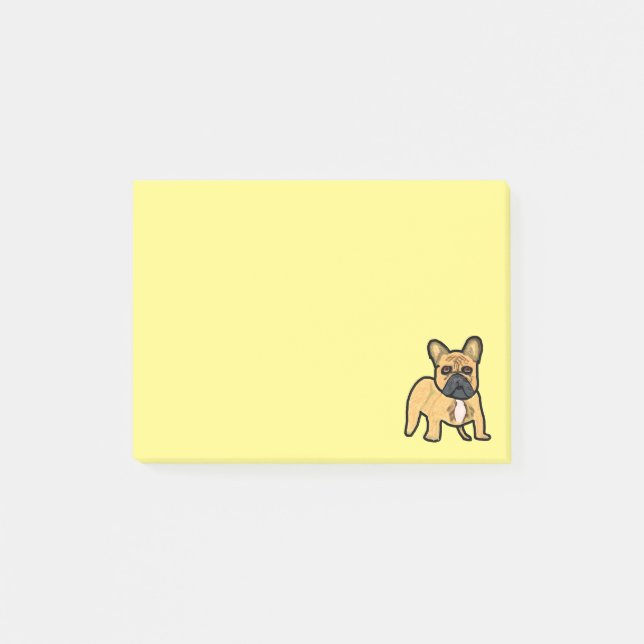 Notas Post-it® Bulldog francés (Anverso)
