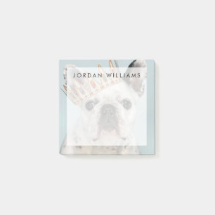 Notas Post-it® Bulldog francés con corona