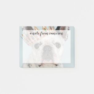 Notas Post-it® Bulldog francés con corona