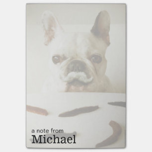 Notas Post-it® Bulldog francés con un bigote