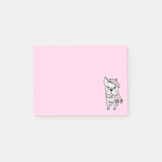 Notas Post-it® Bulldog francés lindo (Anverso)