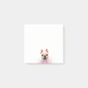 Notas Post-it® Bulldog francés lindo Ilustracion Glam Frenchie