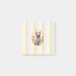Notas Post-it® Bulldog francés lindo Pastel Lines Cottagecore