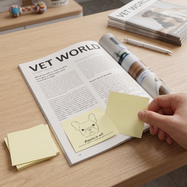 Notas Post-it® Bulldog Francés Mínimo Post‑it Guerrilla – Cachorr (Subido por el creador)