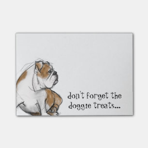 Notas Post-it® Bulldog inglés