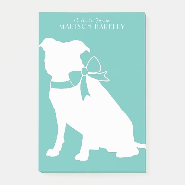 Notas Post-it® Bulldog Pit Puppy Pitbull Post-it Notes (Anverso)