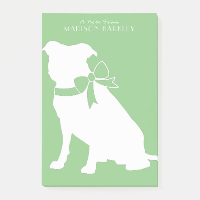 Notas Post-it® Bulldog Pit Puppy Pitbull Post-it Notes (Anverso)