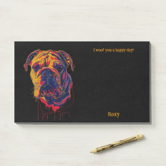 Notas Post-it® Bulldog Resumen Nombre del perro de arte