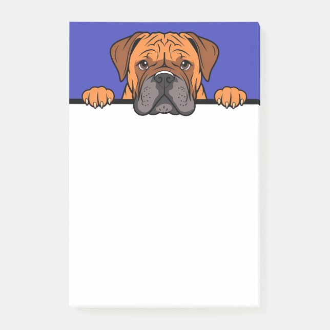 Notas Post-it® Bullmastiff Cute Mastiff Perro Lover Regalo Statio (Anverso)