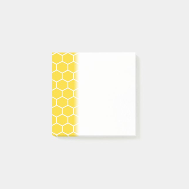 Notas Post-it® Bumblebeo de líneas blancas geométricas de Honeyco (Anverso)