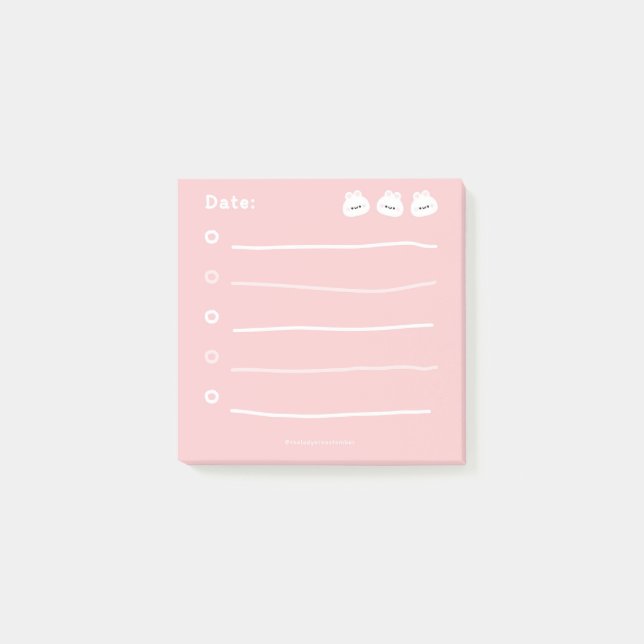 Notas Post-it® Bunny (Anverso)