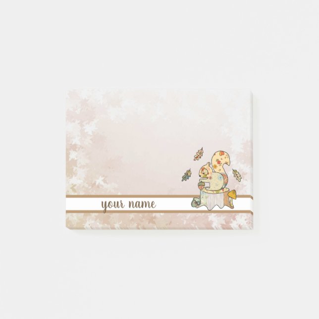 Notas Post-it® Buntes Eichhörnchen (Anverso)