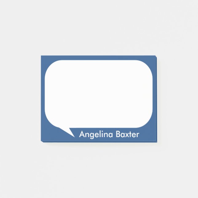Notas Post-it® Burbuja azul y blanca del personalizar de la (Anverso)