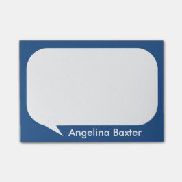 Notas Post-it® Burbuja azul y blanca del personalizar de la