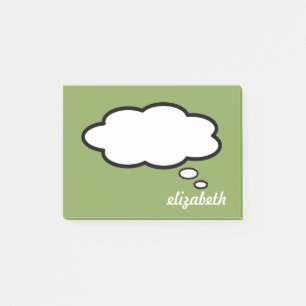 Notas Post-it® Burbuja de charla de nombres personalizada