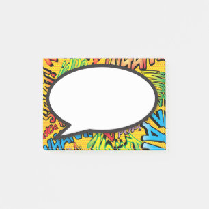 Notas Post-it® Burbuja de Cómic de Discurso Divertido Moderno Col