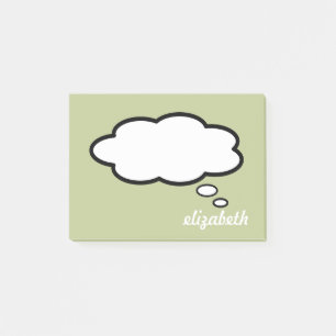 Notas Post-it® Burbuja de conversación con nombre personalizado