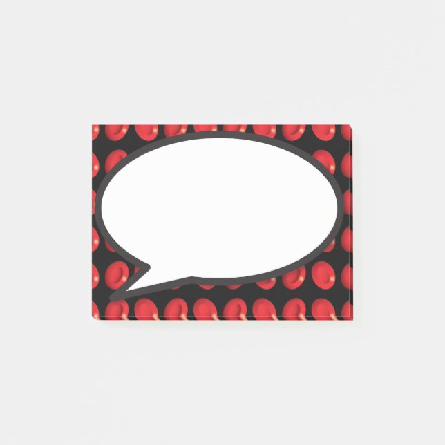 Notas Post-it® Burbuja de diálogo de células sanguíneas (Anverso)