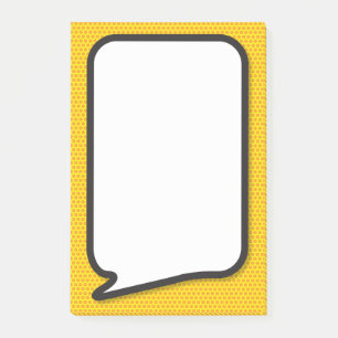 Notas Post-it® Burbuja de diálogo de cómic divertida y moderna