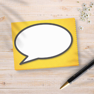 Notas Post-it® Burbuja de diálogo de cómic divertida y personaliz