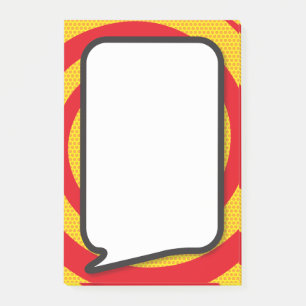 Notas Post-it® Burbuja de diálogo de cómic divertido moderno