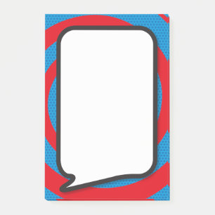 Notas Post-it® Burbuja de diálogo de cómic elegante y moderna