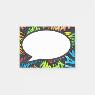 Notas Post-it® Burbuja de diálogo divertida de cómic moderno