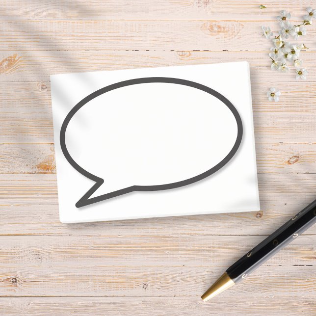 Notas Post-it® Burbuja de diálogo divertida de cómic moderno (Subido por el creador)