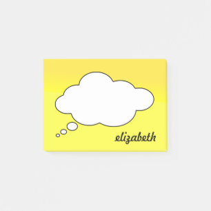 Notas Post-it® Burbuja de diálogo en pizarra Nombre Personalizado