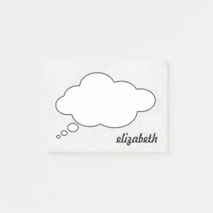 Notas Post-it® Burbuja de diálogo en pizarra Nombre Personalizado