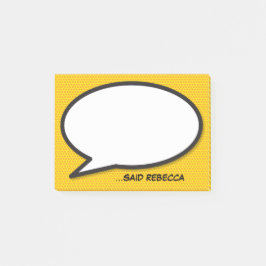 Notas Post-it® Burbuja de diálogo personalizada Cómic Arte Pop 