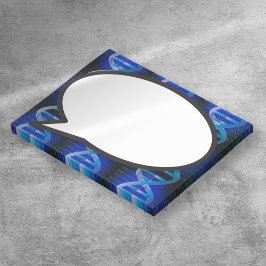 Notas Post-it® Burbuja de habla de ADN azul ciencia médica
