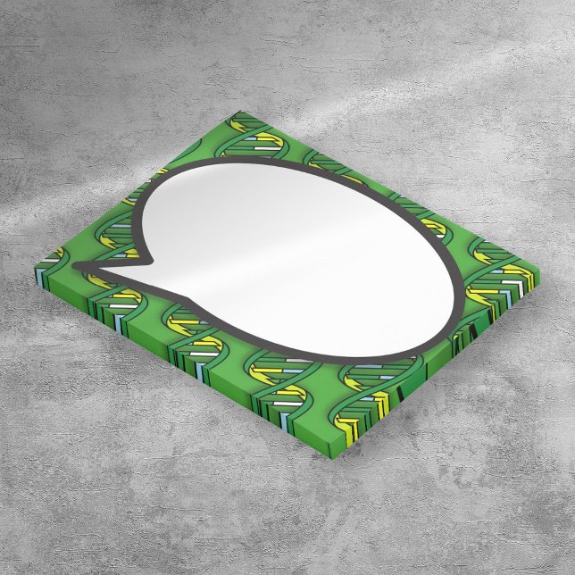 Notas Post-it® Burbuja de habla de ADN verde ciencia médica (Green DNA Speech Bubble Medical Science Post-it Notes)