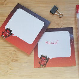 Notas Post-it® Burbuja de habla de Oni rojo Yokai Ogro Japonés