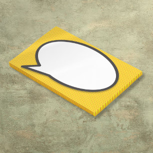 Notas Post-it® Burbuja de Mensaje Divertido Libro de Cómic