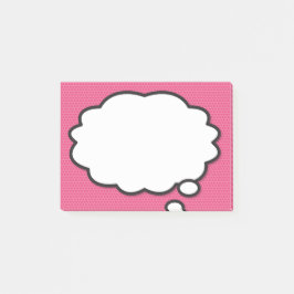 Notas Post-it® Burbuja de pensamiento divertida de cómic moderno