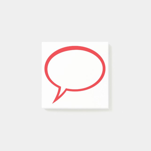 Notas Post-it® Burbuja de voz (Anverso)