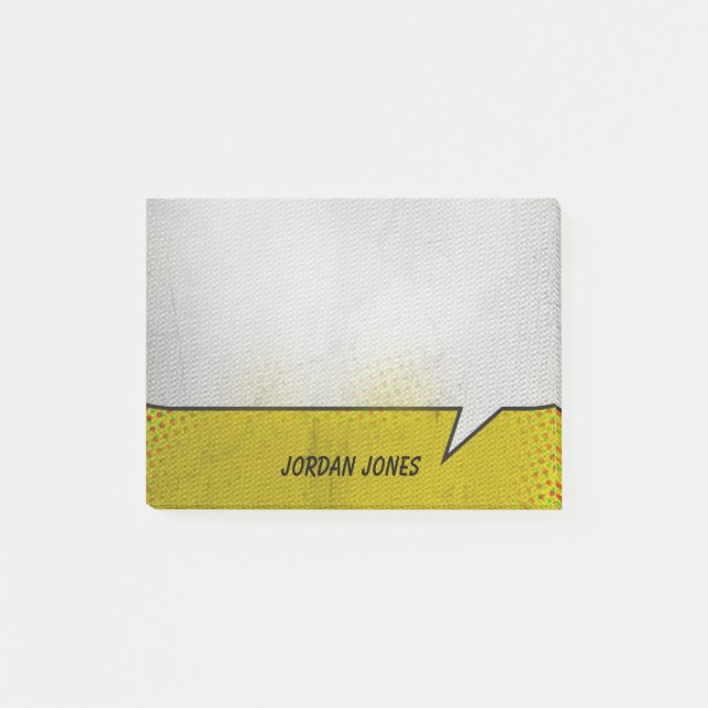 Notas Post-it® Burbuja del discurso de historietas de época (Anverso)