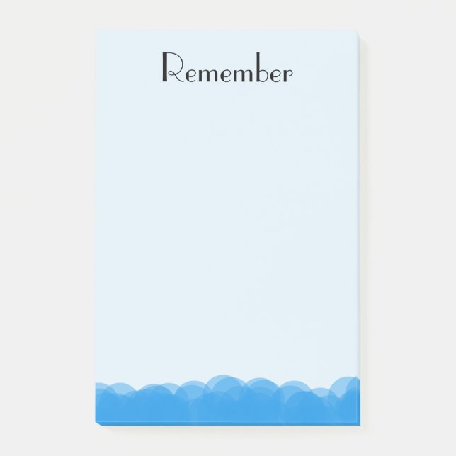 Notas Post-it® Burbujas En Azul (Anverso)
