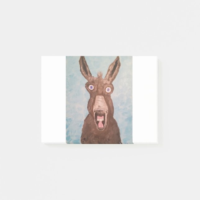 Notas Post-it® Burro asustado (Anverso)