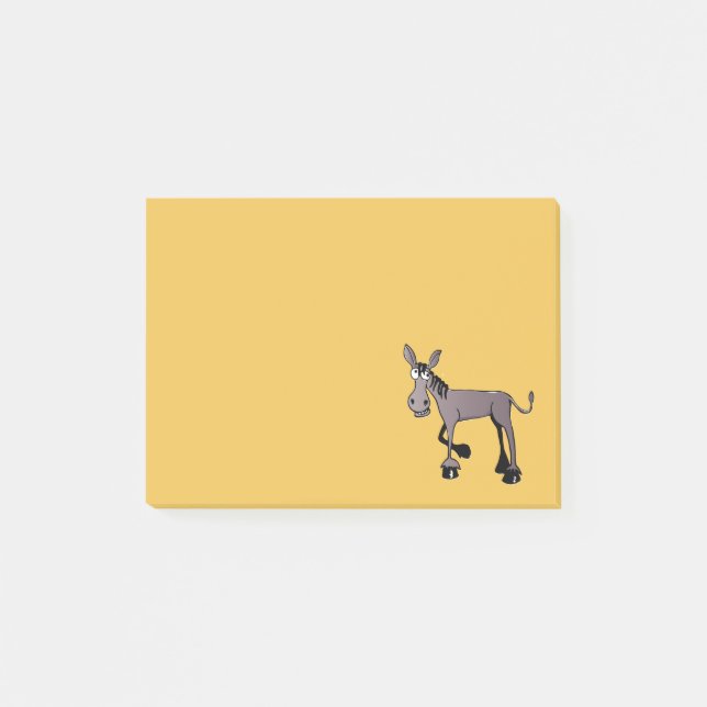 Notas Post-it® Burro con aspecto divertido (Anverso)