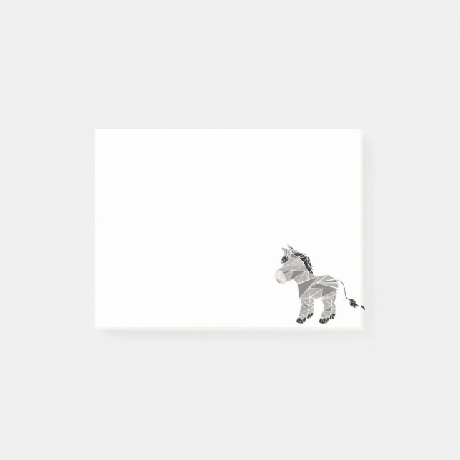 Notas Post-it® Burro geométrico (Anverso)