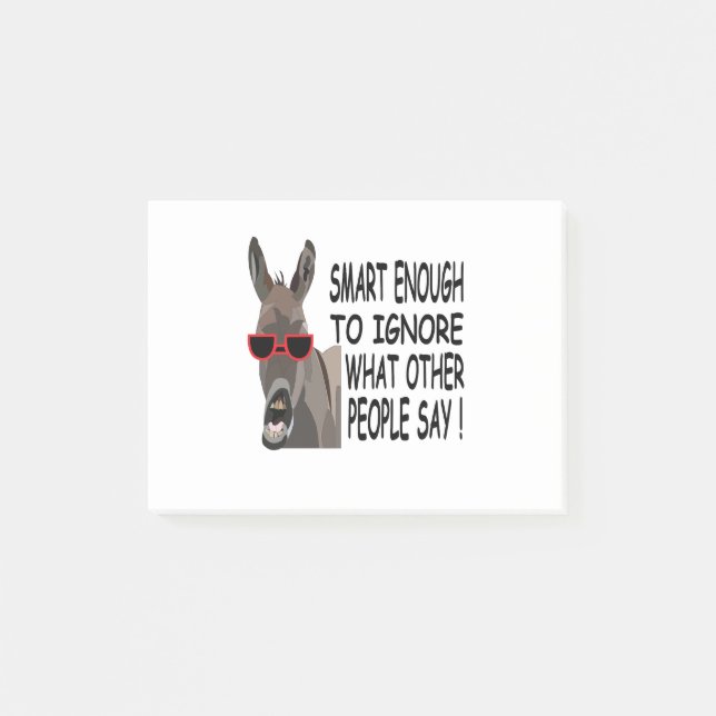 Notas Post-it® Burro Inteligente Genial (Anverso)